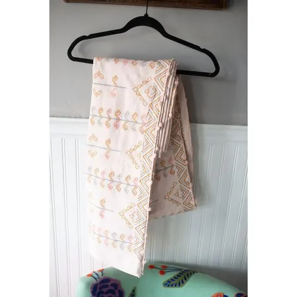 Anthropologie Pink Patterned Curtains - Picture 2 of 5